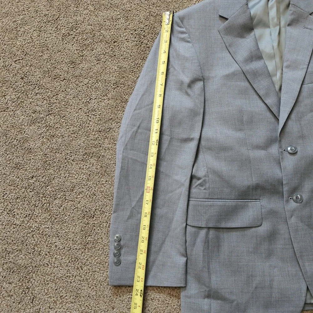 Jos A Bank 1905 Tailored Fit Gray Wool Stretch Suit Jacket Blazer Mens 36S NWT
